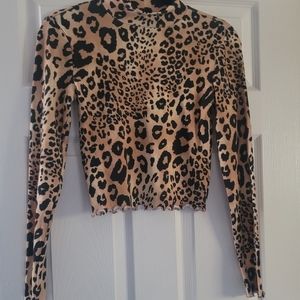 FOREVER 21 leopard long sleeve top